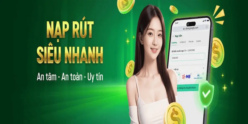 Nhận thưởng nhanh với nhiều kênh thanh toán